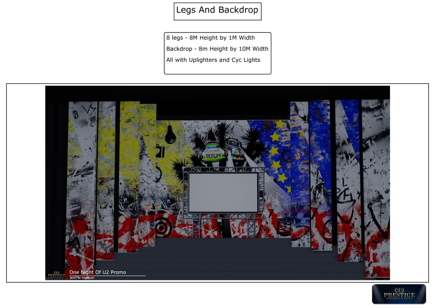 One Night of U2 — legs and backdrop concept