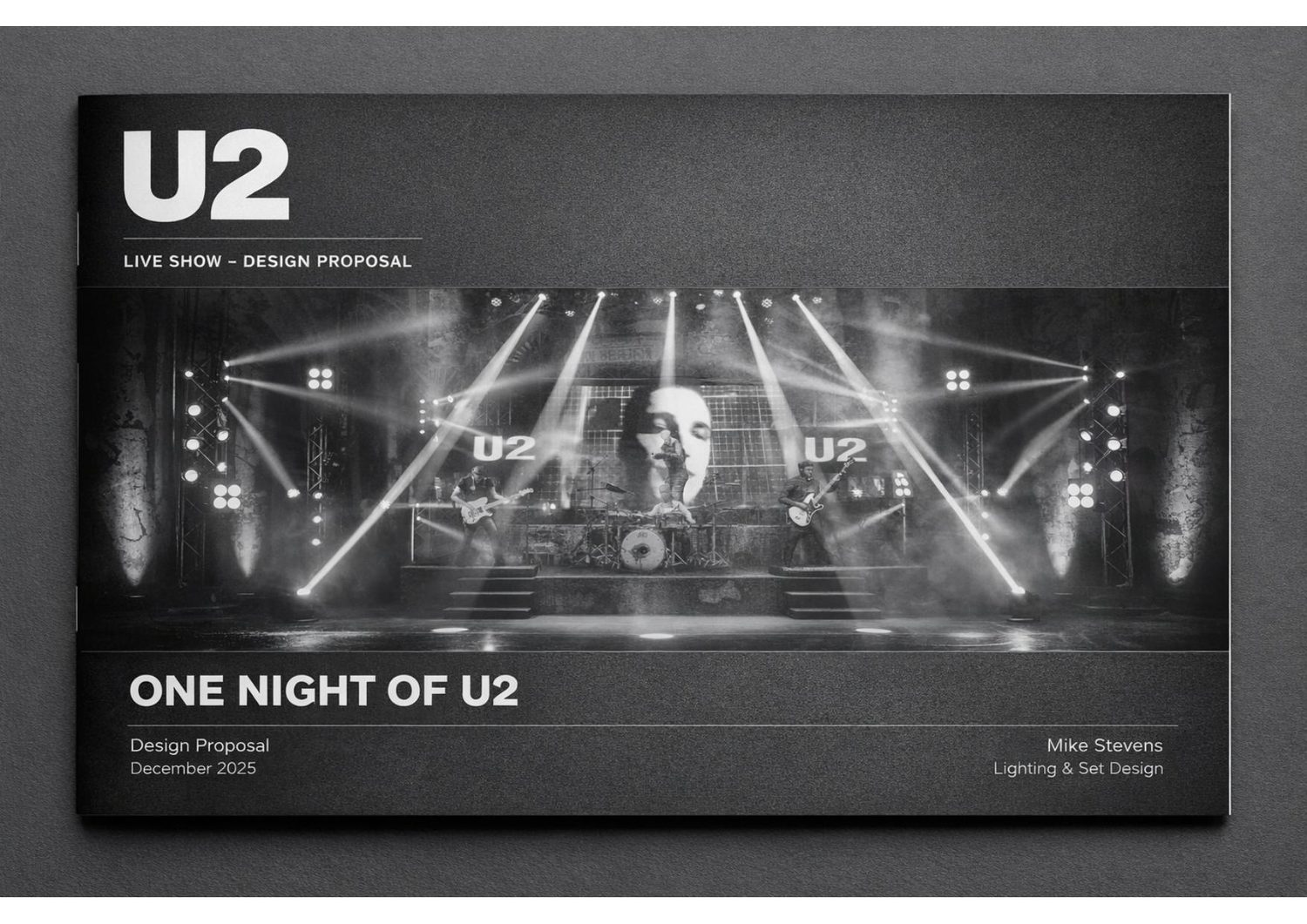 One Night of U2 — design proposal cover