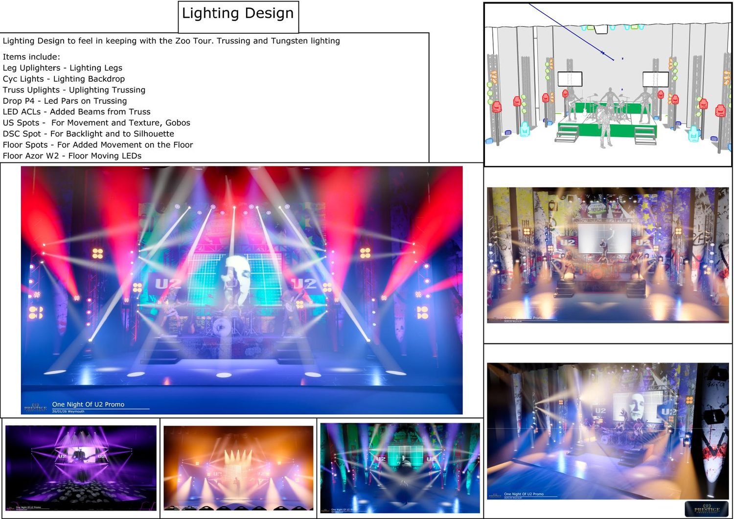 One Night of U2 — lighting design pre-visualisation